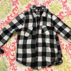 Black & White Girls size 10/12 Medium flannel